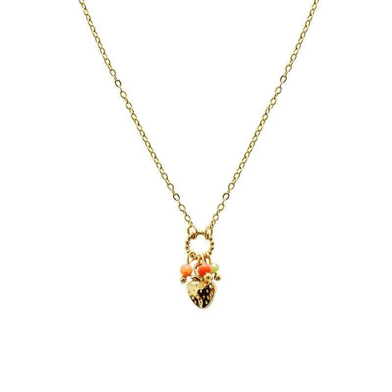 Collana acciaio inossidabile fragolina